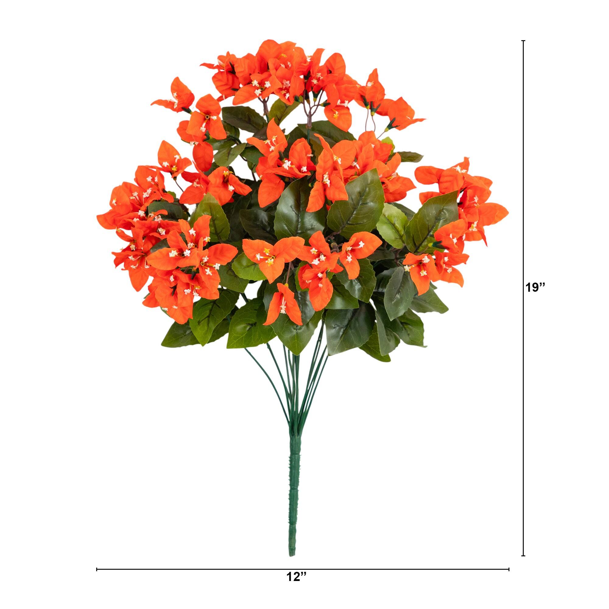 19" UV Resistant Artificial Bougainvillea Bushes